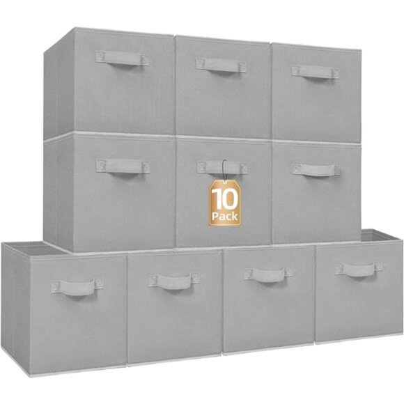 New Storage Cubes, 11 Inch Collapsible Storage Bins with Handles, 10 - Picture 1 of 7